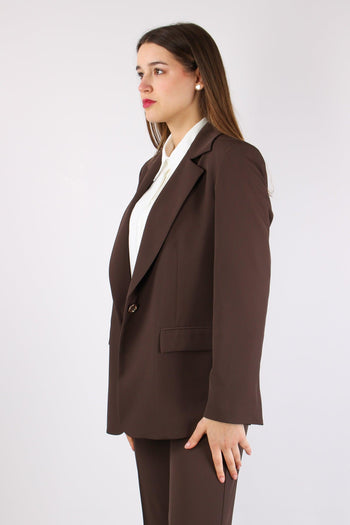 Lasty Giacca Fluida Monopetto Chocolate - 7
