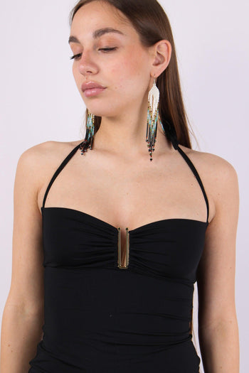Mia Abito Fascia Lycra Nero - 7