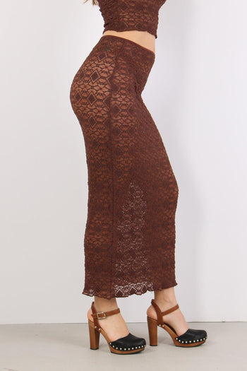 Gonna Lunga Macrame Moro - 5