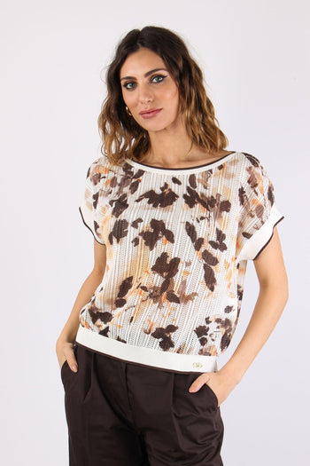 Blusa Traforata Fantasia Brown Shades - 2