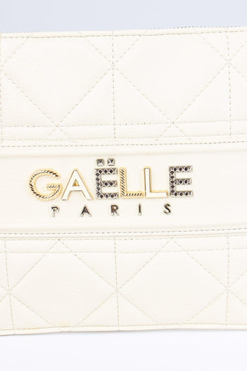 Pochette Trapunta Logo Strass Bianco - 4