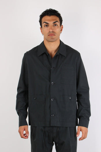 Canoa Giacca Camicia Tasche Nero - 2
