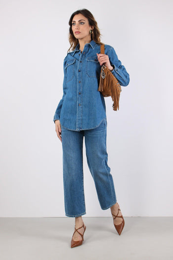 Denim Boyfriend Misto Canapa Denim Medio - 3