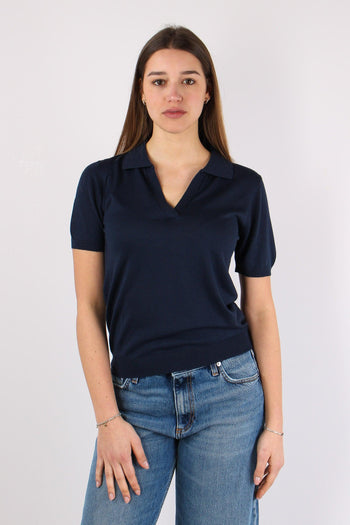 Polo Scavo V Viscosa Blu - 2