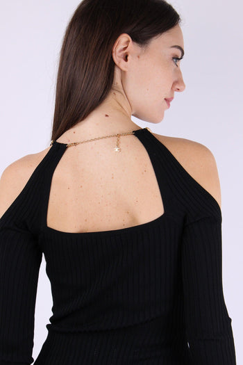 Maglia Oblo Spalle Nero - 7