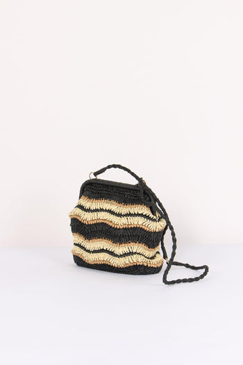 Pochette Paglia Rigida Riga Nero - 2