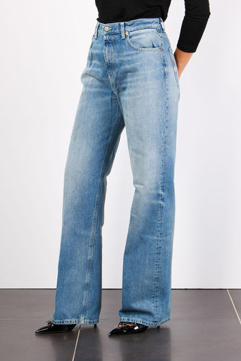 Francine Denim Gamba Larga Denim Medio - 3