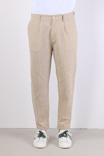 Pantalone Riga Jacquard Beige - 2