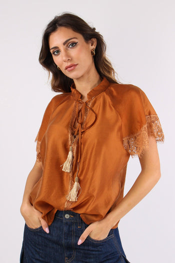 Casacca Mussola Inserto Pizzo Bruciato - 7