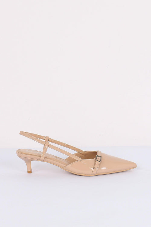 Chanel Tacco Basso Fibbia Nude