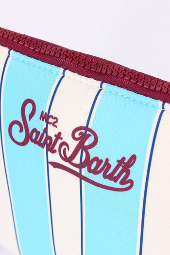 Aline Pochette Righe Azzurro - 6