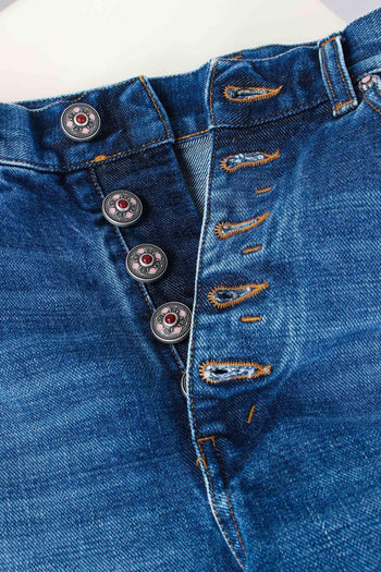 Stella Short Denim Bottoni Denim - 8