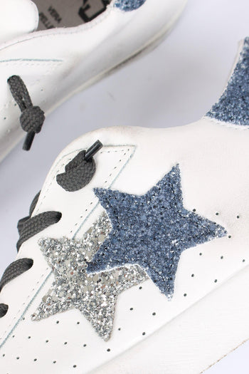 Sneakers Prime Star Stella Glitter Bianco/blu - 7