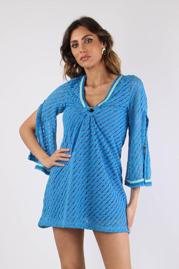Abito Corto Oblo Bluette - 2