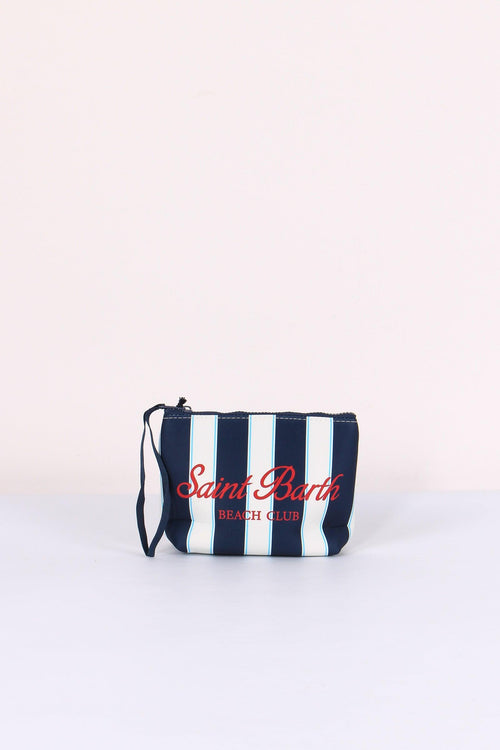 Aline Pochette Righe Blu/bianco