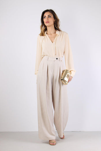 Cloes Pantalone Zampa Tessut Milk - 5