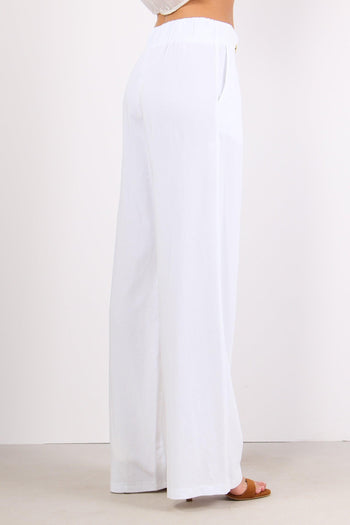 Pantalone Elastico Dietro Mist Bianco - 6