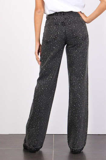 Jeans Multi Strass Nero - 3