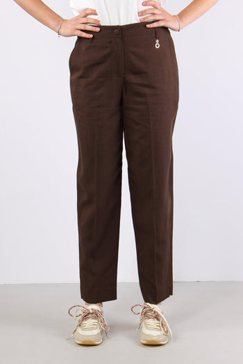 Memphis Pantalone Dritto Elastico Chocolate - 2