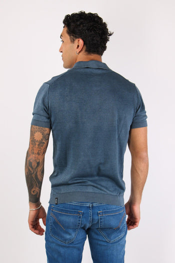 Polo Manica Corta Cotone Night Blue - 4