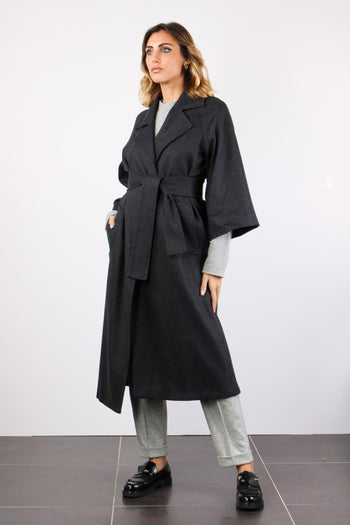 Cappotto Cachemire Cinturato 0 Antracite - 2
