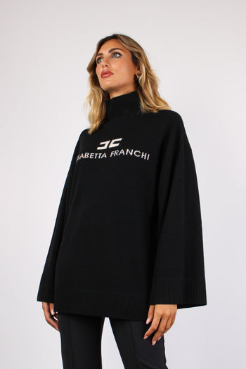 Maglia Over Scritta Nero/burro - 2