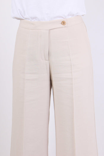 Pantalone Palazzo Viscosa Beige - 7