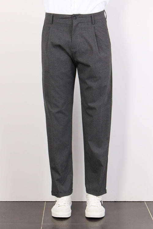 Mente Pantalone Dritto Pence Grigio - 2