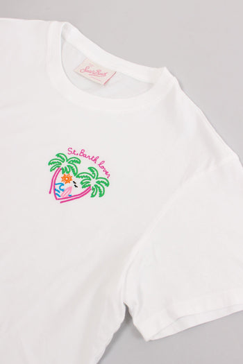 T-shirt St Barth Lover Palms Bianco - 6