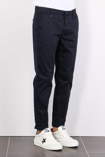 Pantalone Chino Raso Blu - 4