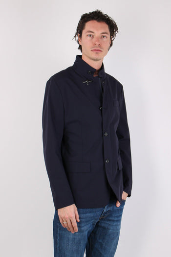 Jacket Gancio Nylon Stretch Blu - 5