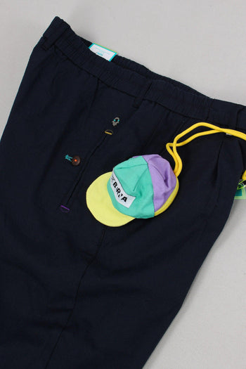 Pantalaccio Misto Lino Blu - 5