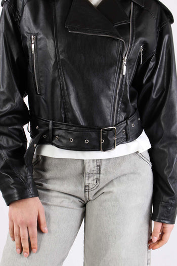 Chiodo Over Ecopelle Nero - 7