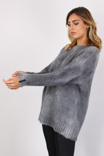 Girocollo Mohair Sfumato Grigio - 4