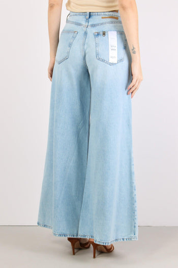 Jeans Flare Ampio Denim Medio - 4