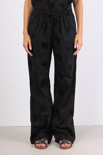 Pantalone Palazzo Mussola Rica Nero - 2