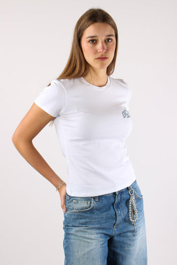 T-shirt Logo Laterale Optic White - 9