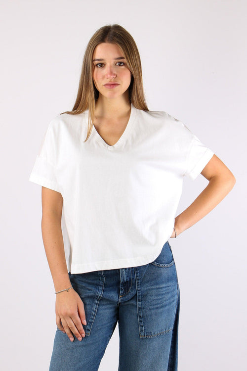 T-shirt Scavo V Organza Off White