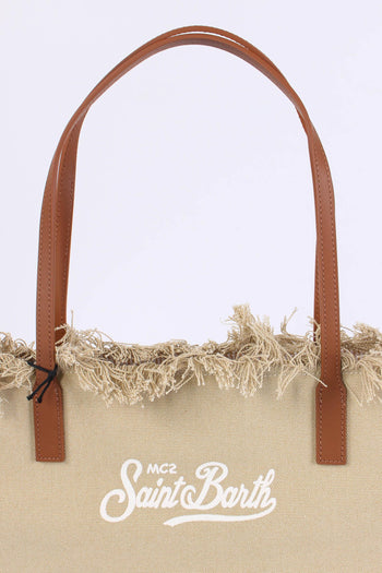 City Bag Frange Beige - 5
