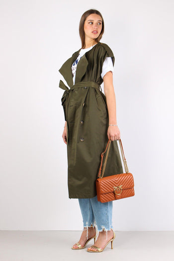 Trench Senza Maniche Militare - 5