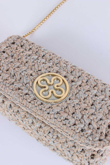 Greta Pochette Crochet Laminat Argento - 3