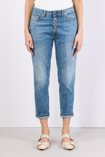 Koons Denim Bottone Gioiello Denim Medio - 2