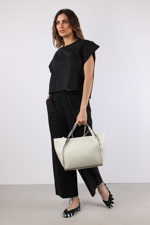 Pantalone Tasche Dietro Nero
