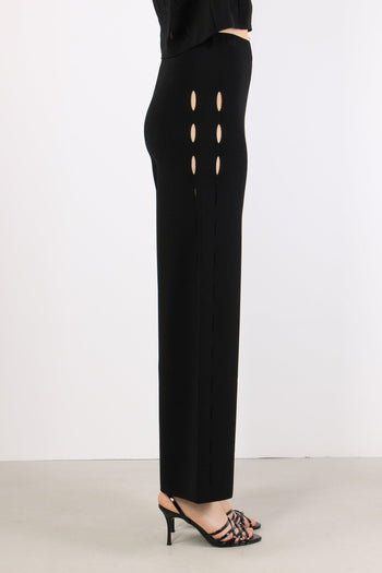 Pantalone Cut Out Nero - 3