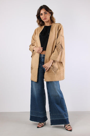 Kimono Eco Suede Ricami Suede - 2