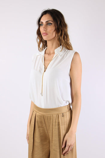 Jeanne Blusa Smanicata Catena Milk - 3