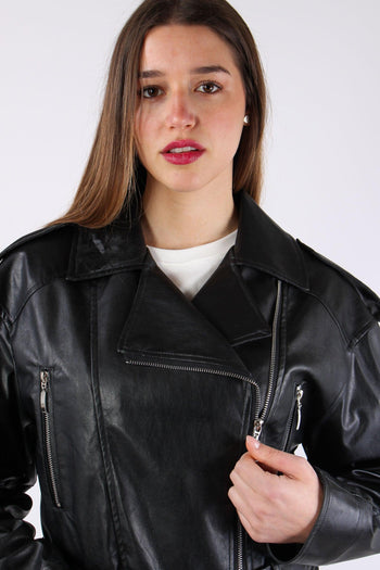 Chiodo Over Ecopelle Nero - 9