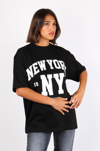 T-shirt Over New York Nero - 5