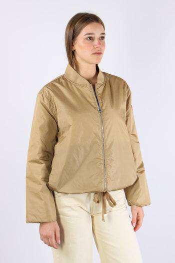 Aisha Giubbotto Nylon Svasato Stardust Beige - 4