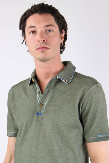 Polo Ricamo Collo Militare - 6